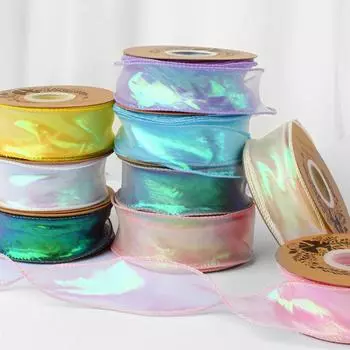 9M 4CM Рыбий хвост пряжа лента для DIY бант украшение для волос букет подарочный упаковочный материал волнистые шелковые ленты декор для вечеринки