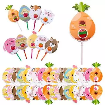 9PC Бумага Пасхальные вечеринки Яйцо Леденец Открытки Товары для вечеринок Конфеты Украшения Открытки DIY Леденец Украшения Открытки Пасха 9PC