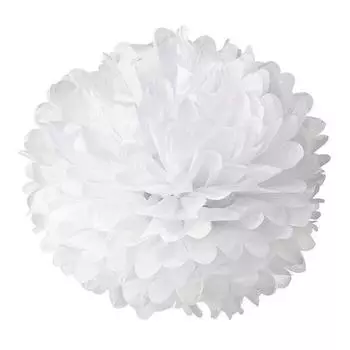 9pcs 8 10 Tissue Paper Pom Poms Ball Wedding Birthday Party Baby Room Decor 5PcWhite