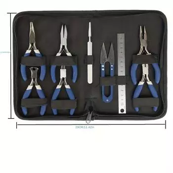 9pcs Jewellery Making Pliers Findings Beads Pliers Craft Tool Set Wire Cutters Kit Tool For DIY Jewelry Making And Repairing Tools 1set