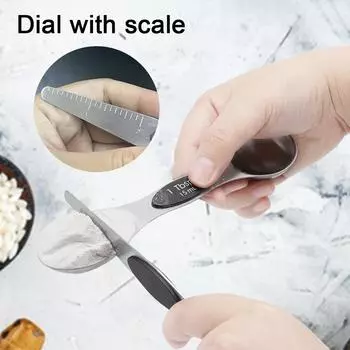 9pcs Magnetic Double-Headed Measuring Spoons Household Salt Control Spoon For Home Kitchen Cook серебряный
