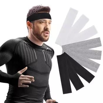 9Pcs/Set Fashion Hair Bands Women Solid Color Wide Elastic Headband Sport Yoga Hairband Soft Wash Face Makeup Headwrap