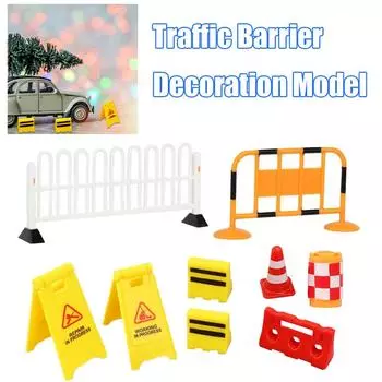 9Pcs/Set Mini Plastic Traffic Sport Training Roadblock Traffic Car For Kids DIY Party Roadblock O8S2 9pcs -onesize