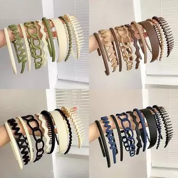 9 шт./компл. нескользящая повязка на голову для женщин и мужчин, матовая повязка на голову для мытья лица, многофункциональные повязки на голову, простые повязки для волос, аксессуары для волос