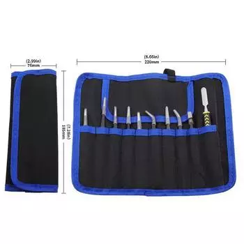 9Pcs Stainless Steel Anti Static Tweezers Set Precision Electronic Repair Tools For Maintenance Precision Tips