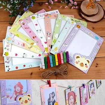 9шт 6-дюймовая рамка мультфильм DIY настенный фотобумага фотографии Flim альбом