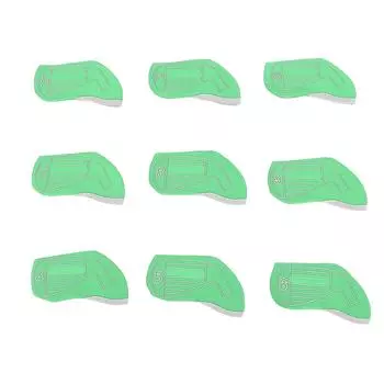 9шт чехлов для клюшек Club Iron, защитный чехол для клюшек, пыленепроницаемый, устойчивый к царапинам, подходит для большинства клюшек, зеленый