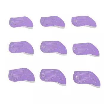 9шт чехлы на голову клюшки для айронов тканевые противоударные противоскользящие защитные чехлы на голову клюшки набор с этикеткой