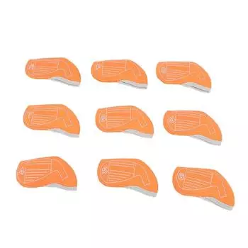 9шт. Чехол для клюшки Iron Head с номером, амортизирующий, пыленепроницаемый, противоскользящий, стильный, защитный для клюшки H