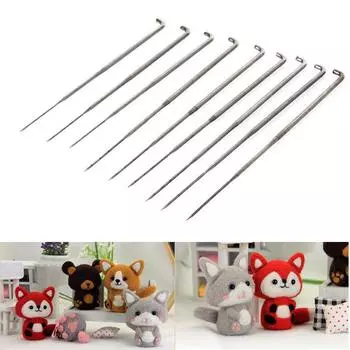 Набор из 9 инструментов, смешанных игл для валяния, держателей для ручек, шерстяного войлока