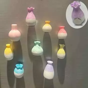 9шт DIY магниты на холодильник мини-ваза искусственная креативная ваза магниты для поделок домашний декор белая доска Po доска объявлений Главная