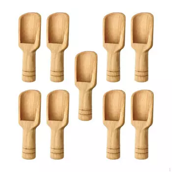 9шт мини-деревянная ложка, ложка для приправ, многофункциональная маленькая кухонная утварь, сахарный мед