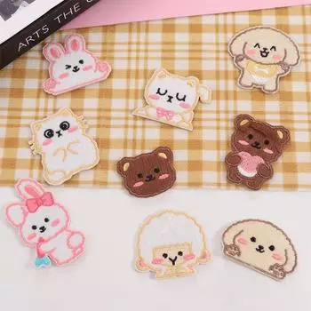 9шт мультфильм нашивка на одежду самоклеящиеся аппликации на одежду сумка украшения вышитые нашивки шитье 9pcs