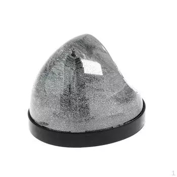 9см Сувенирное Здание Снежный Шар Держатель Ручки Декор Подарок - Серебро (Случайная модель)