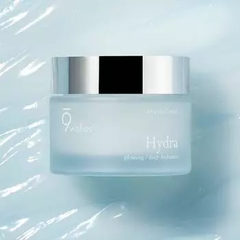 9wishes Hydra Ampule Cream 50 мл, Длительное увлажнение, Антивозрастной, Увлажняющий, Корейская косметика, Kbeauty, образец