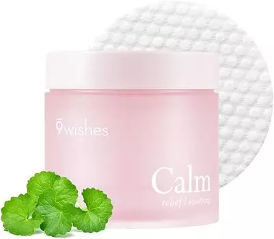 9WISHES pH Calm Cica Toner Pad 70 шт., успокаивающий, охлаждающий, увлажняющий, корейская косметика, Kbeauty, образец