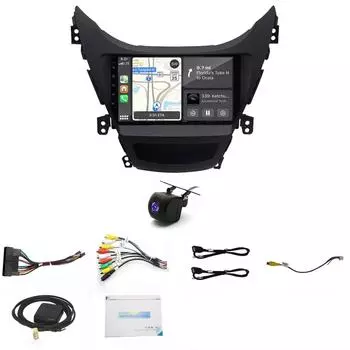 9x Черные автомобильные аксессуары Интерьер HD 9 5D Закаленное стекло Зеркало Авто Радио Плеер Статьи Для Автомобилей 2+32g