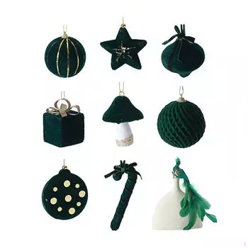 9x елочных украшений, декоративные рождественские шары, безделушки, подвески из пенопласта для фестиваля