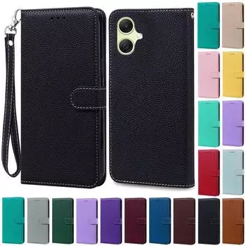 A04 Case For Coque Samsung Galaxy A04 Case SM-A045F Leather Wallet Flip Case For Samsung Galaxy A04 Phone Case Funda Cover Coque For Samsung A04 темно-синий