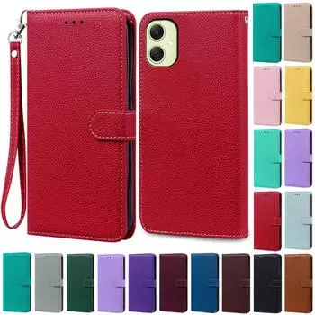 A06 Case For Samsung Galaxy A06 Case Wallet Leather Flip Case For Samsung Galaxy A06 Case A065F SM-A065F/DS Phone Cover Fundas For Samsung A06 небесно-голубой