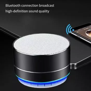 A10 Беспроводной Bluetooth-динамик Маленькая стальная пушка Сабвуфер Портативная мини-подарочная карта Bluetooth-динамик Цвет розовый