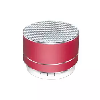 A10 Металлический Bluetooth-совместимый динамик Bluetooth-совместимый 3.0-плеер Мини-динамик Беспроводной светодиод красный