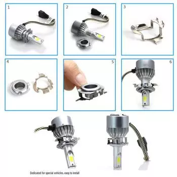 A18 Модифицированная светодиодная фара: Оригинальная фиксированная пряжка для автомобильного цоколя, дальний свет H1, ближний свет H7 L01 booth