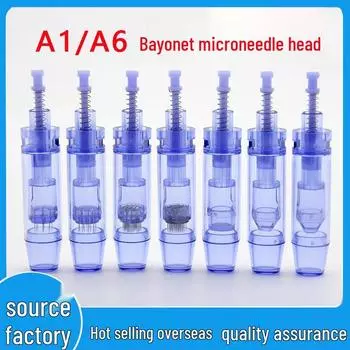 A1/A6 Байонетная Электрическая Нано Микроголовка с 9, 12 или 36 Иглами Round Nano Crystal