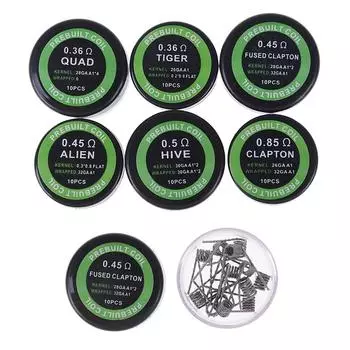 A1 Квадратный сот плавления линии нагрева Clapton Tiger Сборная катушка Rba Rda FUSED CLAPTON 0.45omega