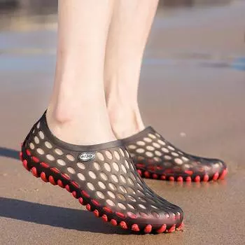 A2188 летние дышащие туфли из желе для пар, легкие туфли с полыми отверстиями, мужские и женские туфли для пляжа в ручье 36