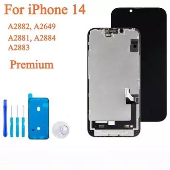 A2882 A2649 A2881 A2884 Дисплей 3D сенсорный экран Замена для iPhone 14 ЖК-дисплей 100% протестированный дигитайзер в сборе IP 14 INCELL