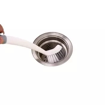 A3090Ванная комната Плитка Стена Угол Без мертвого угла Маленький Щетка Унитаз Ванная комната Очистка зазора в полу белый