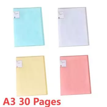 A3 30 страниц Алмазная живопись Фотоальбом Книга для хранения Портфолио Презентация Книга для хранения Прозрачные карманы Большая папка Канцелярские принадлежности