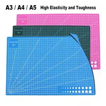 A3 A4 A5 Многофункциональный коврик для резки из ПВХ, DIY ремесленная художественная гравировальная доска, коврик для резьбы по бумаге, высокая эластичность, прочность A5 (21x14.5cm) зелёный