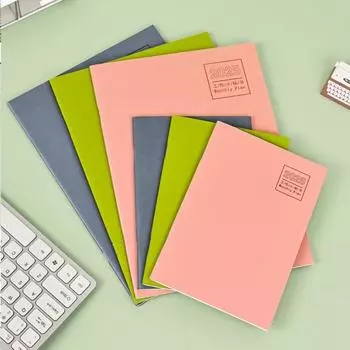 A4 12 Months Planner Notebook PU Leather Business Notebook 365 Days Notepad Boost Productivity чёрный