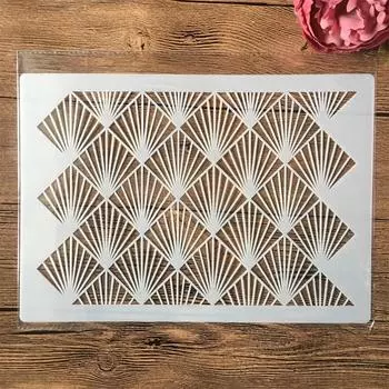 A4 29 см Геометрия травы DIY многослойные трафареты настенная живопись раскраска для скрапбукинга тиснение альбом декоративный шаблон полумрак