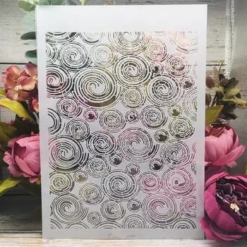 A4 29 см годовое кольцо текстура DIY многослойные трафареты настенная живопись раскраска для скрапбукинга тиснение альбом декоративный шаблон белый