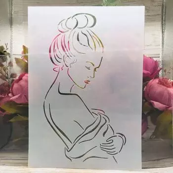 A4 29 см модные многослойные трафареты для девочек «сделай сам», настенная живопись, раскраска для скрапбукинга, тиснение, декоративный шаблон для альбома белый