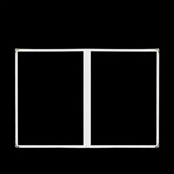 A4 A4 Держатель для меню Бумага Металлические уголки Папка для документов Ракушка ПВХ Прозрачная обложка для меню Бар Кафе White 2 Pages