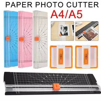 Резак для бумаги A4/A5 Бумажная гильотина Прецизионные триммеры для фото с выдвижной линейкой для триммеров Скрапбукинг Режущий коврик Машина