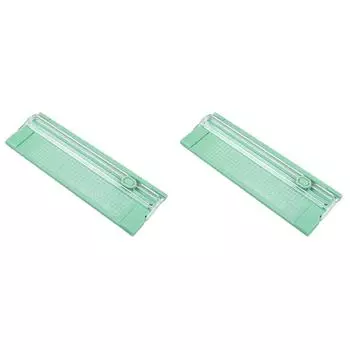 Двунаправленный резак для бумаги формата А4 с выдвижной линейкой, фоторезки (зеленый)