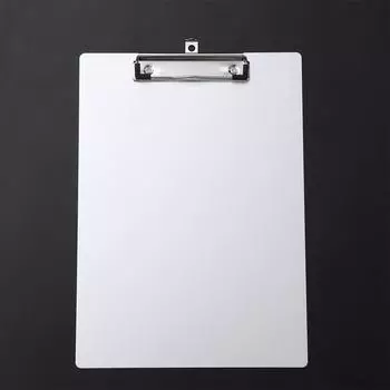 A4 File Writing Board Metal Biner Holder Aluminum Clipboard Garbage Can Student