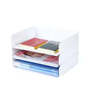 A4 horizontal document letter letter book 3-tier tray, case, tray, storage, etc.