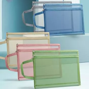 А4 сетчатый мешок на молнии сумка для документов водонепроницаемая папка-файл на молнии школьные канцелярские принадлежности пенал косметичка для игрушек