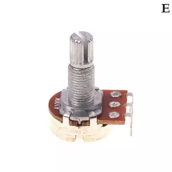 A500K B500K A250K B250K A50K B50K A25K B25K Потенциометр Шлицевой Маленький Пот Электрогитара Бас Эффект Усилитель Тон Громкость 18 Мм Вал Части A100K