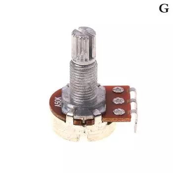 A500K B500K A250K B250K A50K B50K A25K B25K Потенциометр Шлицевой Маленький Пот Электрогитара Бас Эффект Усилитель Тон Громкость 18 Мм Вал Части A50K