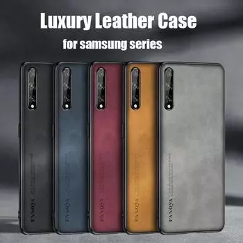 A50s A 50 A30 A70 A11 A10 Роскошный кожаный чехол из овчины для Samsung Galaxy A50 A30S A70 A7 2018 2019 A10 A11 A03 A04 Мужская задняя крышка