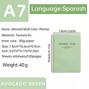 A5 2025 Agenda Book with Calendar A5 Notebook Creative Daily Weekly Monthly Planner School Office