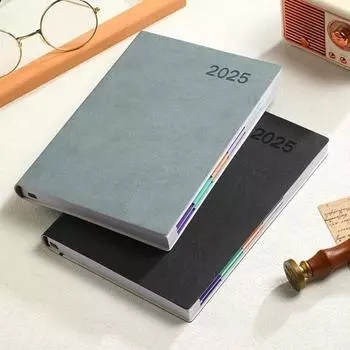 A5 2025 Планировщик Блокноты 312 страниц Ежедневник Письменные Блокноты 2025 Английский Испанский Канцелярские Товары Spanish зелёный