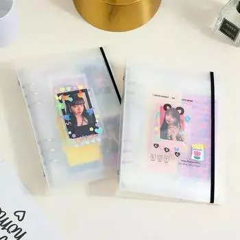 A5 3-дюймовая фотокарточка Kpop Card Binder школьные канцелярские принадлежности держатель для фотокарточек фотоальбом переплет книги наполнитель страницы домашний декор сад